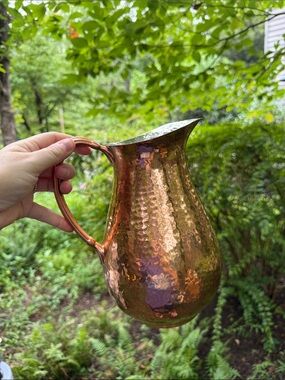 Gorham Hammered Copper-Tone Pitcher in Warm Copper